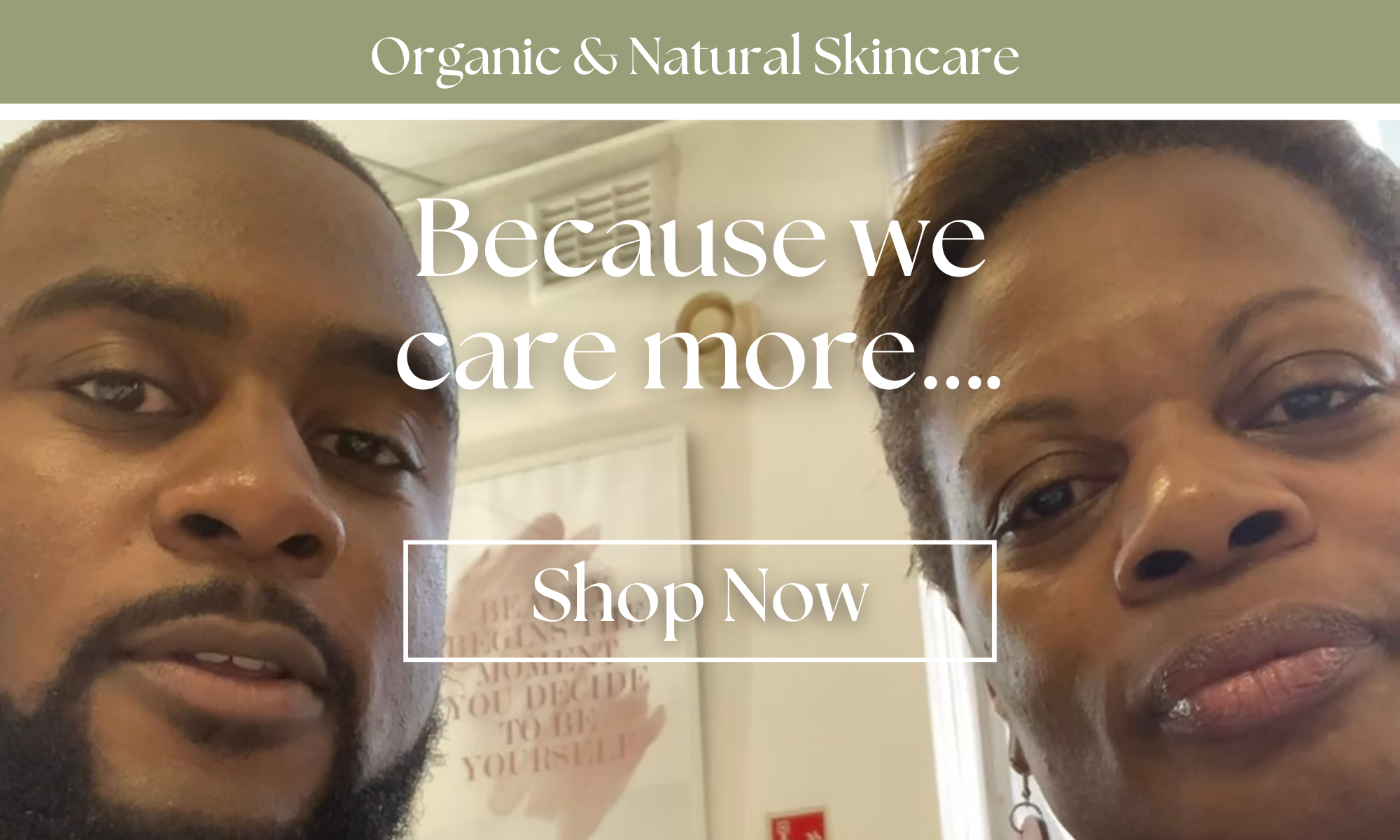 Mother and son creating skincare